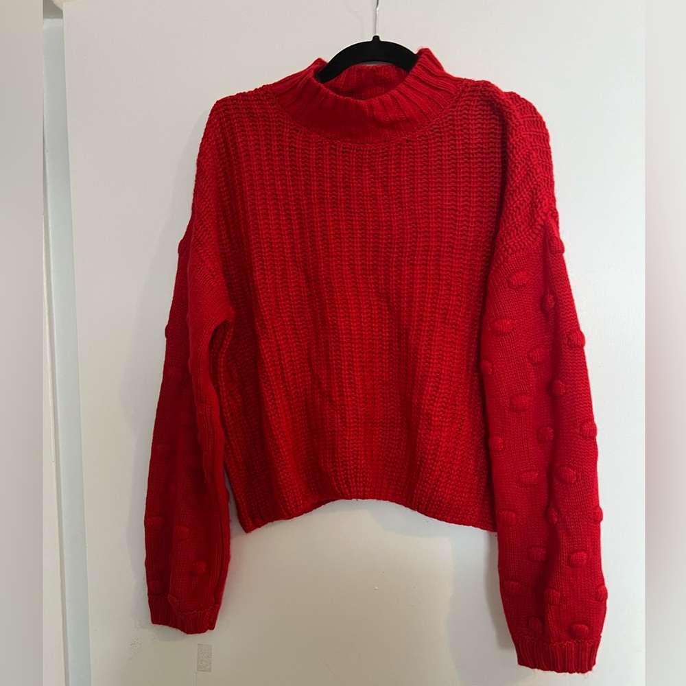 Jessica Simpson Vibrant Red Turtleneck Sweater